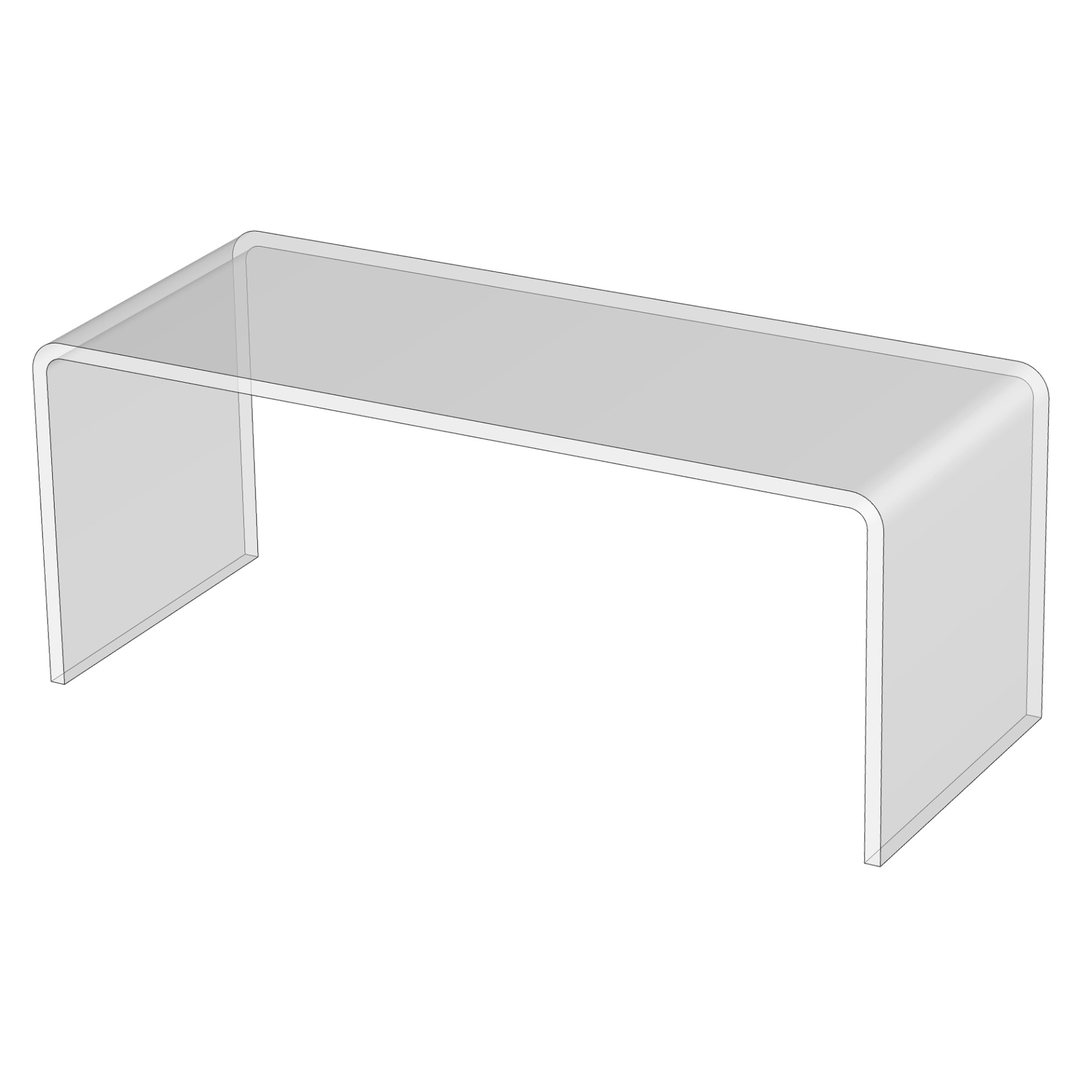 4mm-thick-25cm-10cm-10cm, Max Load 2kg Acrylic Display Shelf- Clear ...